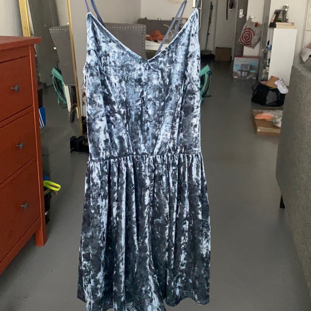 Gorgeous blue velvet romper